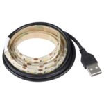 USB 2835 SMD LED Luz cálida Luz de cuerda de epoxi a prueba de agua, DC 5V, Longitud: 50 cm