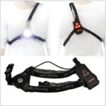 Linterna LED para correr de noche, luces de advertencia, lámpara de pecho con carga USB