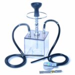 Juego de cachimba de doble tubo de acrílico Cube