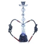 Olla de vidrio para cachimba de doble tubo XMH-01