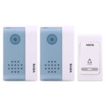VOYE V004B2 Timbre inalámbrico de música inteligente para el hogar con receptor dual, distancia de control remoto: 120 m (aire libre)