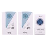 VOYE V001A2 Timbre de casa LED inalámbrico con música inteligente con receptor dual, distancia de control remoto: 120 m (aire libre) - Imagen 2