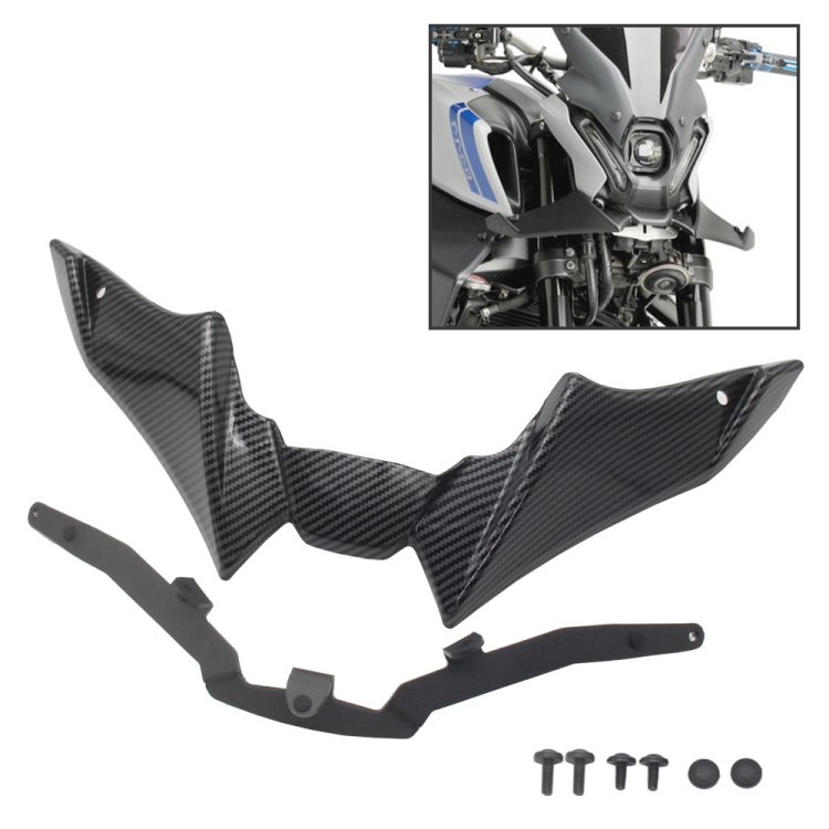 MOTA1297FB.jpg Para Yamaha MT-09 2021-2023 motocicleta deporte Downforce Naked Frontal Spoilers aerodinámico Deflector de viento, MO-TF009 (Carbon - Imagen 1