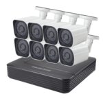 Kit NVR de cámara IP tipo bala A8B6 de 8 canales, compatible con visión nocturna/detección de movimiento, distancia IR: 15 m, A8B6/Kit 1080P 2.0MP - Imagen 2