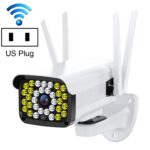 Cámara IP de vigilancia HD para exteriores Difang DF-36Q, compatible con intercomunicador de voz, visión nocturna, detección de figura humana y tarjeta TF, WiFi + rotación PTZ HD + resistencia al apagado, enchufe de la UE...