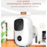 Cámara de vigilancia de la batería de baja potencia B90, compatible con el intercomunicador de dos vías, la tarjeta TF, la inducción del cuerpo humano PIR - Imagen 3