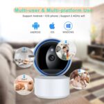 YT50-2 Cámara IP de 3.0MP con rotación de 360 grados, cámara de seguridad inteligente WiFi, compatible con tarjeta TF/audio bidireccional/detección de movimiento/visión nocturna, YT50-2 - Imagen 4