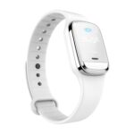 Pulsera repelente de mosquitos con ondas ultrasónicas para exteriores M20 con reloj y prueba de temperatura corporal, M20 (White)