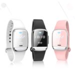 Pulsera repelente de mosquitos con ondas ultrasónicas para exteriores M20 con reloj y prueba de temperatura corporal, M20 (White) - Imagen 2