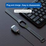 Pulsera repelente de mosquitos con ondas ultrasónicas para exteriores M20 con reloj y prueba de temperatura corporal, M20 (White) - Imagen 5