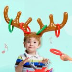3 PCS Inflable Repoining Antler Lindo Cuerte de ciervo Child Throw Ring Juegos juguete