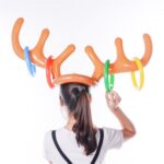 3 PCS Inflable Repoining Antler Lindo Cuerte de ciervo Child Throw Ring Juegos juguete - Imagen 3