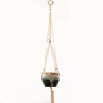 Macetas colgantes de macramé tipo P008 decoración interior exterior cuerda trenzada soporte de planta colgante