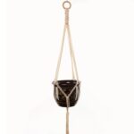 Macetas colgantes de macramé tipo P009 decoración interior exterior cuerda trenzada soporte de planta colgante