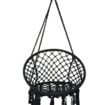 Silla columpio tejida con cuerda de algodón para interiores