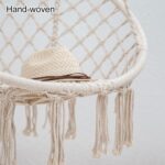 Silla columpio tejida con cuerda de algodón para interiores - Imagen 3