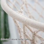 Silla columpio tejida con cuerda de algodón para interiores - Imagen 4