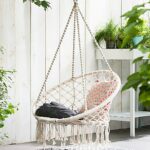 Silla columpio tejida con cuerda de algodón para interiores - Imagen 5