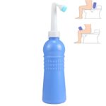 MDT-002 Pulverizador de lavado vaginal portátil de mano para mujer con bidé de viaje de 500 ml, (Dark Blue)