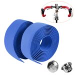 1 par de cinta para manillar de bicicleta de carretera y deportes con corcho + 2 enchufes de barra, 2m Green