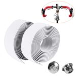 1 par de cinta para manillar de bicicleta de carretera y deportes con corcho + 2 enchufes de barra, 2m Red