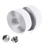 1 par de cinta para manillar de bicicleta de carretera y deportes con corcho + 2 enchufes de barra, 2m Red - Imagen 2