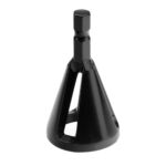 Chaflán de acero inoxidable, herramienta de desbarbado externo, mango triangular, chaflán de seis ranuras, Six-slot Chamfer (Black)