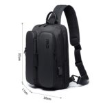BANGE Bolso de hombro casual de moda Bolso de pecho USB al aire libre, USB Chest Bag - Imagen 3
