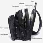 BANGE Bolso de hombro casual de moda Bolso de pecho USB al aire libre, USB Chest Bag - Imagen 5