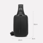 BANGE Bolso de pecho para hombre a la moda, bolso de mensajero de ocio al aire libre, bolso de hombro impermeable - Imagen 2