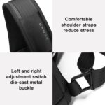 BANGE Bolso de pecho para hombre a la moda, bolso de mensajero de ocio al aire libre, bolso de hombro impermeable - Imagen 5