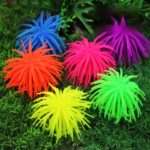 3 piezas de decoración de artículos de acuario, simulación de TPR, bola de erizo de mar, coral, tamaño: L, diámetro: 13 cm, Size: L - Imagen 2