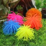 3 piezas de decoración de artículos de acuario, simulación de TPR, bola de erizo de mar, coral, tamaño: L, diámetro: 13 cm, Size: L - Imagen 3