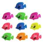 10 PCS Artículos de acuario Decoración Plástico flotante Peces falsos, Tamaño: 5 * 3 cm