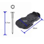 Herramientas de jardín para césped y jardín, zapatos con pinchos para destripador de césped con 6 hebillas de metal, With 6 Metal Buckles (Green) - Imagen 3