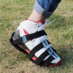 Herramientas de jardín para césped y jardín, zapatos con pinchos para destripador de césped con 8 hebillas de metal, With 8 Metal Buckles (Black)