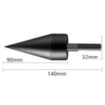Taladro de leñador doméstico doméstico Taladro de cono partido de madera eléctrico Taladro hexagonal de 42 mm - Imagen 3