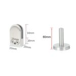 Clip de fijación de varilla de soporte de boca de pez de vidrio de acero inoxidable 304 con varilla de 14x60 mm, especificación: S - Imagen 3
