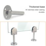 Clip de fijación de varilla de soporte de boca de pez de vidrio de acero inoxidable 304 con varilla de 14x60 mm, especificación: S - Imagen 5