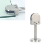 Clip de fijación de varilla de soporte de boca de pez de vidrio de acero inoxidable 304 con varilla de 14x80 mm, especificación: S