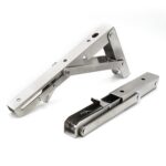 Estante de almacenamiento de resorte de acero inoxidable plegable de pared Billy de 2 piezas de 10 pulgadas para mesa de comedor - Imagen 3