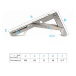 Estante de almacenamiento de resorte de acero inoxidable plegable de pared Billy de 2 piezas de 10 pulgadas para mesa de comedor - Imagen 4