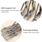 Estante de almacenamiento de resorte de acero inoxidable plegable de pared Billy de 2 piezas de 10 pulgadas para mesa de comedor - Imagen 5