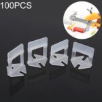 100 piezas de 2,5 mm, sistema de nivelación de baldosas, kit de clips, espaciador de baldosas de suelo de pared, herramienta de embaldosado para herramienta de localización de pavimentación OG6480