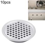 60 Uds., 35 mm, gabinete de superficie plana, ventilación redonda, rejilla de rejilla de acero inoxidable, rejillas de ventilación con pequeños agujeros