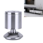 Pie de gabinete de muebles de sofá de columna engrosada de trefilado de acero inoxidable, altura: 80 mm