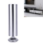 2 piezas de acero inoxidable trefilado columna engrosada sofá muebles pie de gabinete, altura: 400 mm
