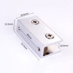 Abrazadera de fijación de vidrio rectangular brillante de la conexión 10m m del soporte de la aleación del cinc - Imagen 2