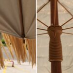 Paraguas de paja de imitación de sombra de vacaciones en la playa, especificación: 1,8 m (café) - Imagen 4