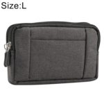 Riñonera con bolsa para teléfono universal de mezclilla deportiva para teléfonos inteligentes de 5,5 a 6,3 pulgadas, tamaño: L, L